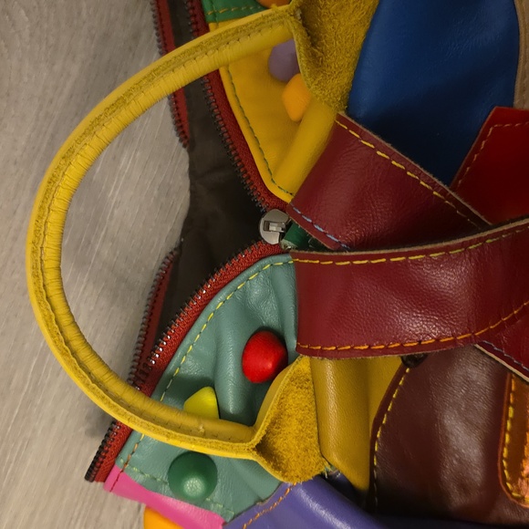 Colorful Patchwork Backpack - Picture 12 of 13